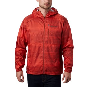 Pánské Bundy Columbia Flash Forward Windbreaker Print Červené UXPCNI705